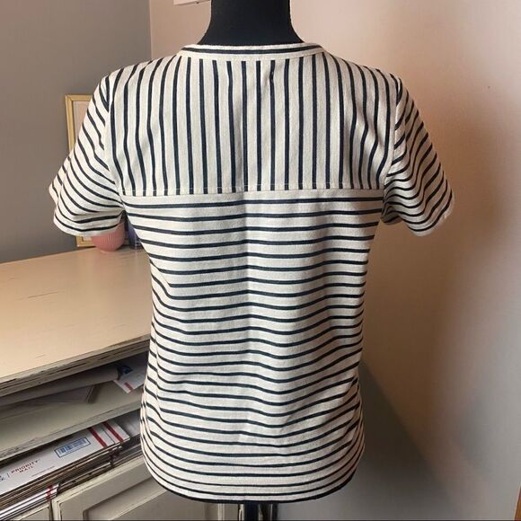 Madewell Striped Lace-Up Top   - Picture 4 of 10